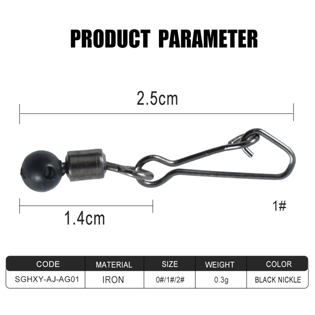 Rolling Swivel Hooked Snap